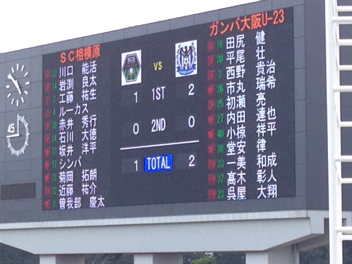 J3第17節 Sc相模原 Vs ガンバ大阪u 23 簡単まとめ 3ページ目 Togetter