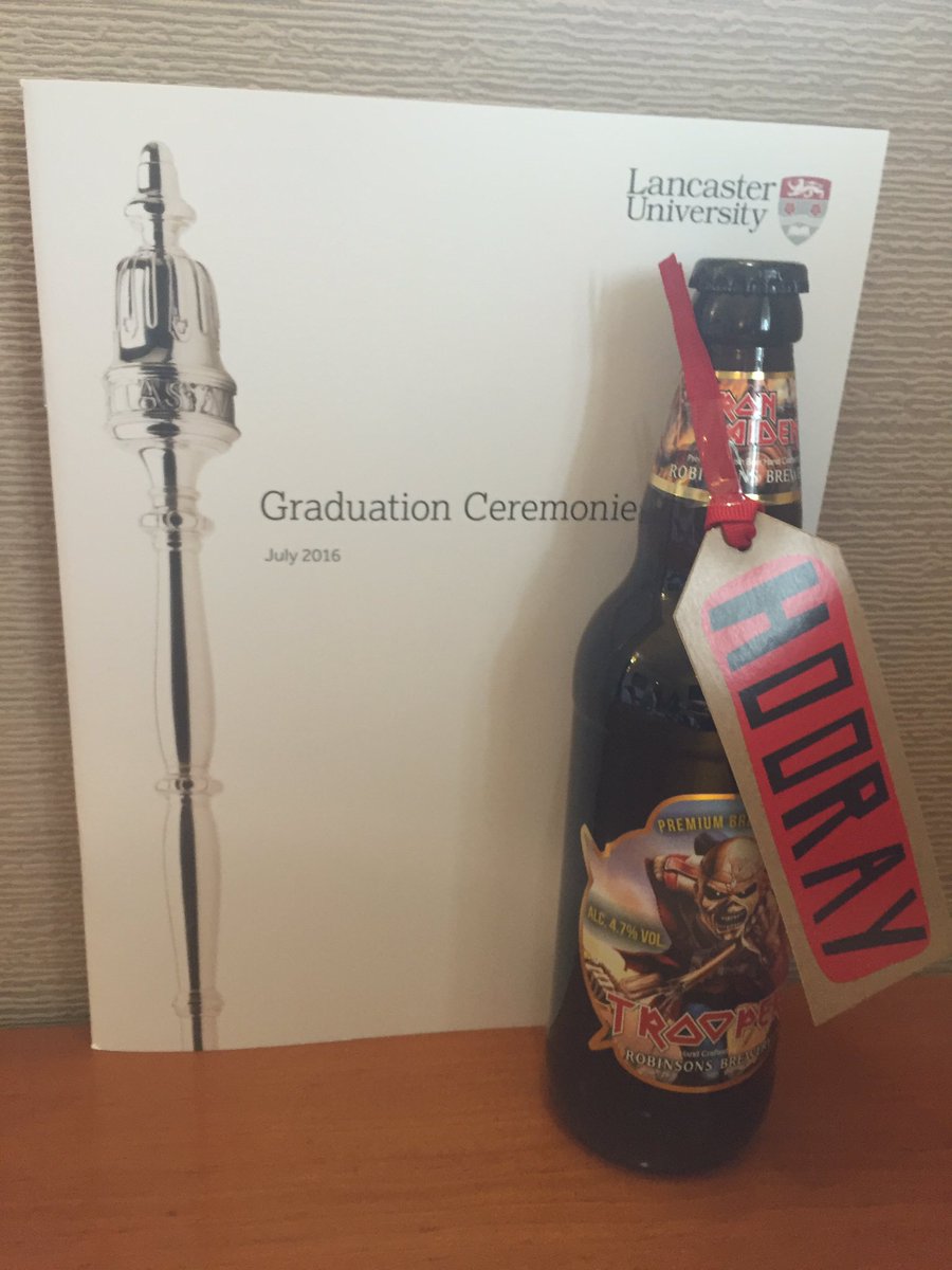 DaveShack's tweet image. What a fab day with @Nicki_Chapman @LancasterUni receiving my alumni award &amp;amp; an @IronMaidenBeer ! #classytouch