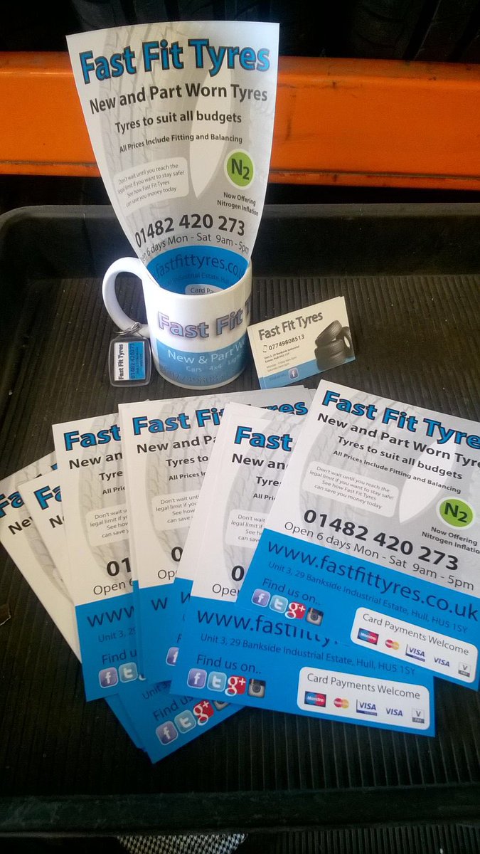 kustomprinted's tweet photo. More print for @tyreshull located bank side Hull check out fast fit tyres  #tyres #nitrogenunflation #hull https://t.co/xHb7VNfhRk