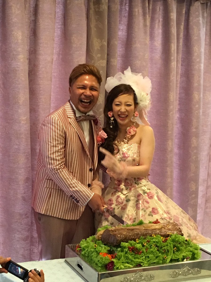 山本エドワード選手、緑さんの結婚式に出席させていただきました