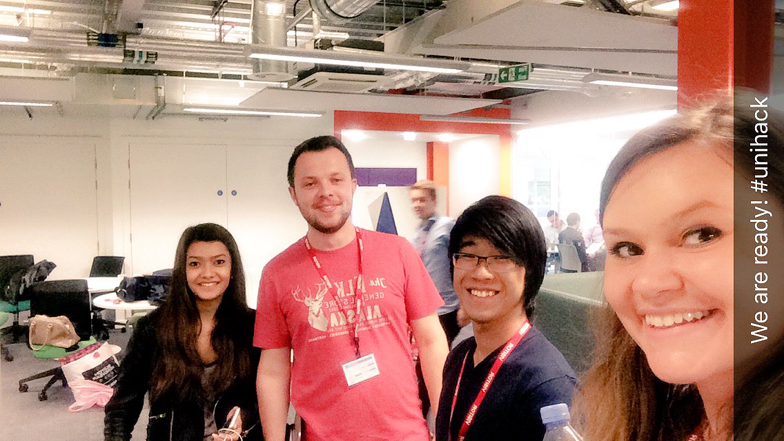 Miavucic's tweet photo. Thank you to @unihack_ and amazing 3 musketeers @mwcorbett @Mesh_Kumar @willchurchill ! #weekendnotweekend https://t.co/qAgRjAyTvJ