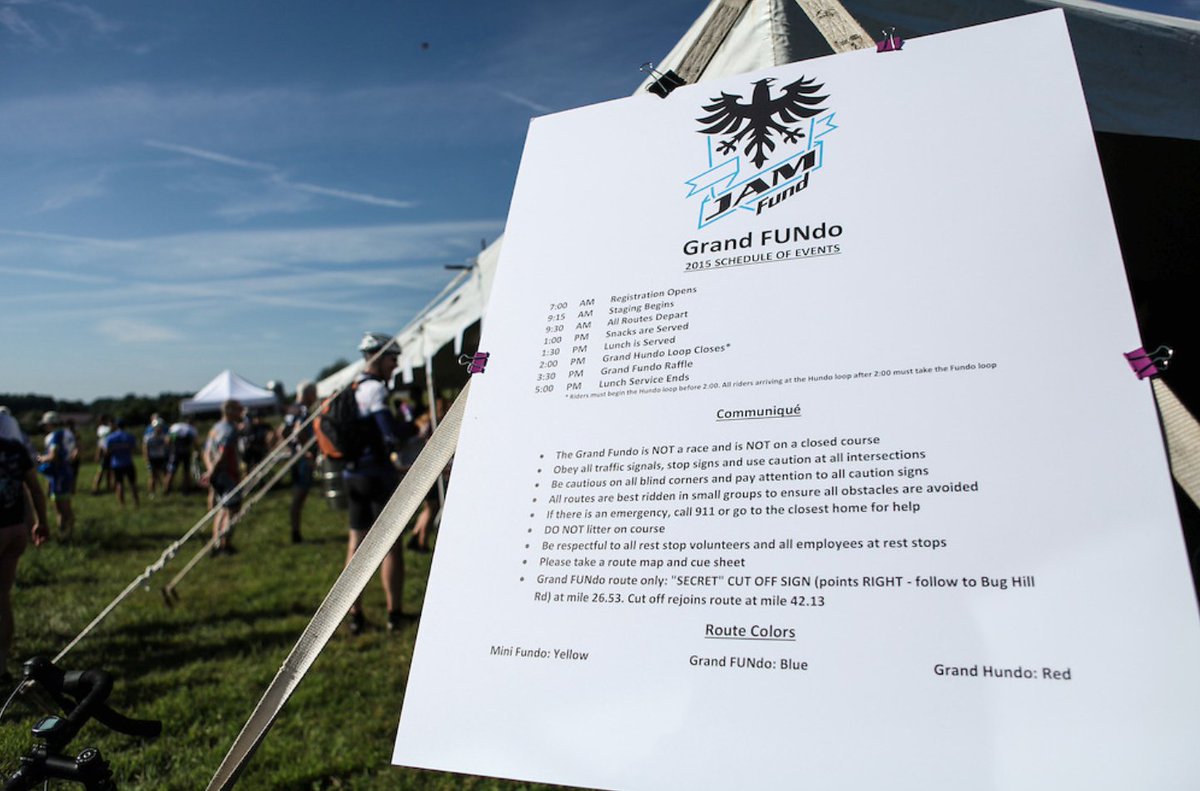 Good morning from the <a href="/GrandFundo/">JAM Fund Grand Fundo</a> !