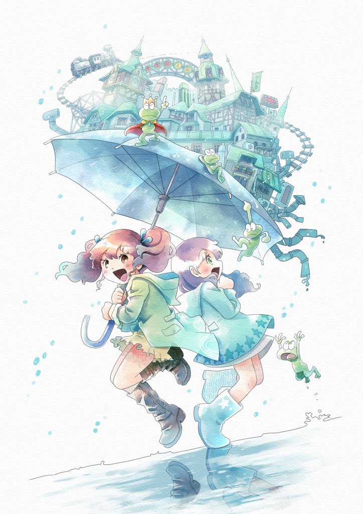 Uzivatel おぎのひとし Na Twitteru Clip Studio Paintで 透明水彩塗り の作例イラストを描きました 本日発売 デジタルイラストの 塗り 事典 T Co Ujiuh2g99d Amazonjpさんから