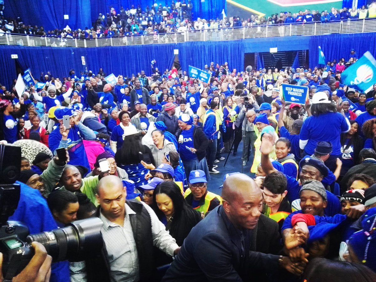 Our_DA's tweet image. Leader @MmusiMaimane takes to the podium. #KeepMakingProgress 🙋