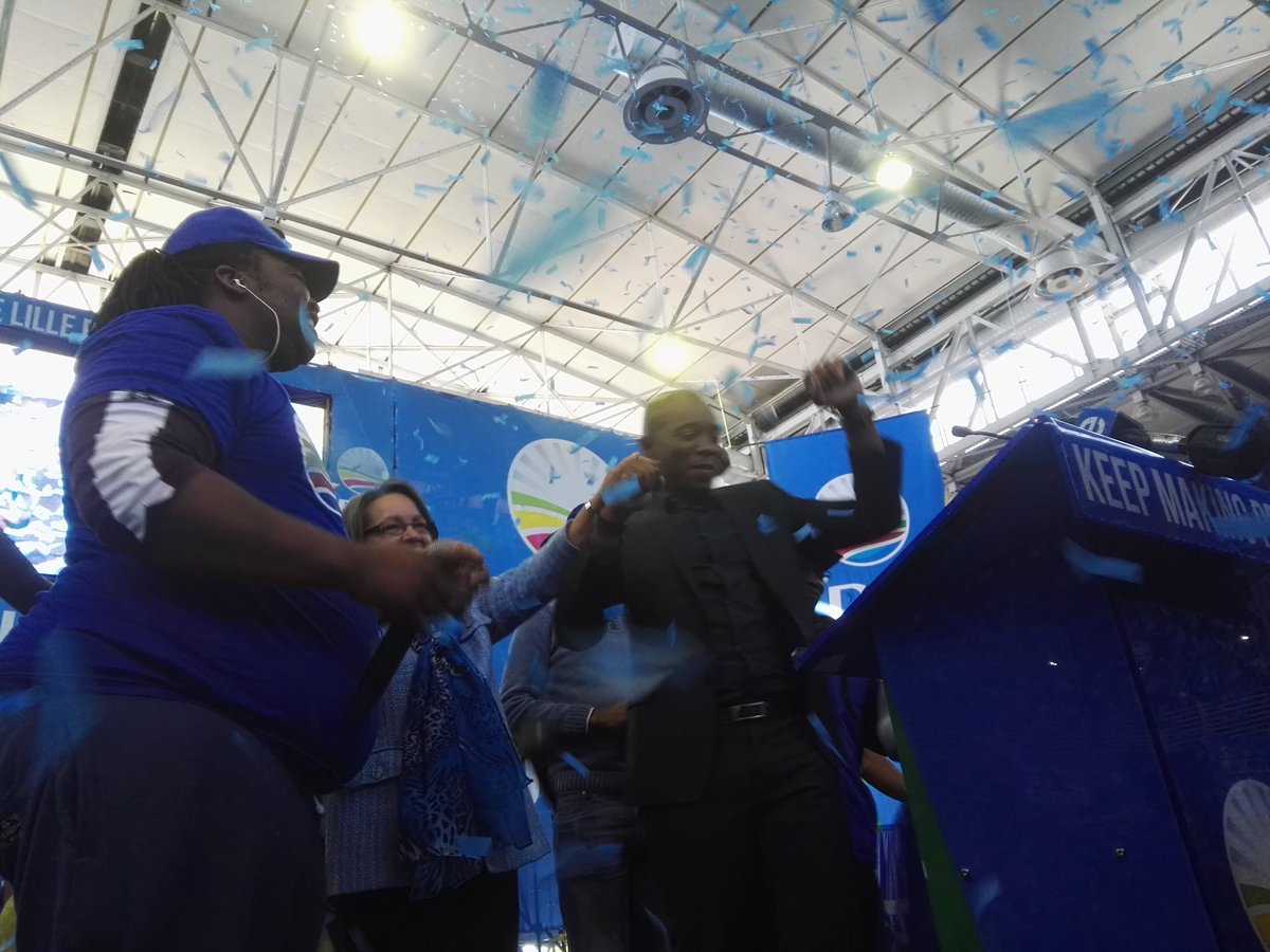 Our_DA's tweet image. Leader @MmusiMaimane takes to the podium. #KeepMakingProgress 🙋