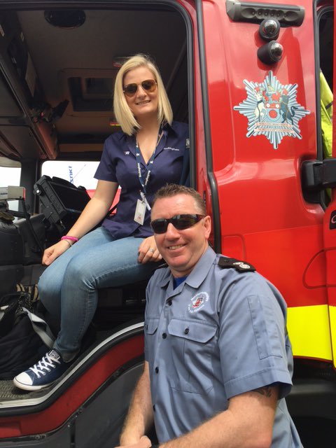 RockinghamUK's tweet photo. We think our Alex may be enjoying @BikeSafeUK a bit too much ;-) Get down to @RockinghamUK to meet @northantsfire https://t.co/RAb5AYOWMB
