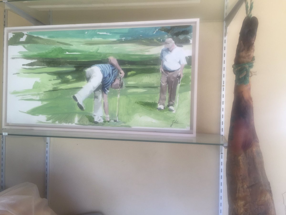Atlanticogolf's tweet photo. Hoy en un campo especial @golfislacanela IV edición #golf #golfart #jamon #huelva @ArteGalan #TodoEmpezoAqui https://t.co/Tii0TAdAsP
