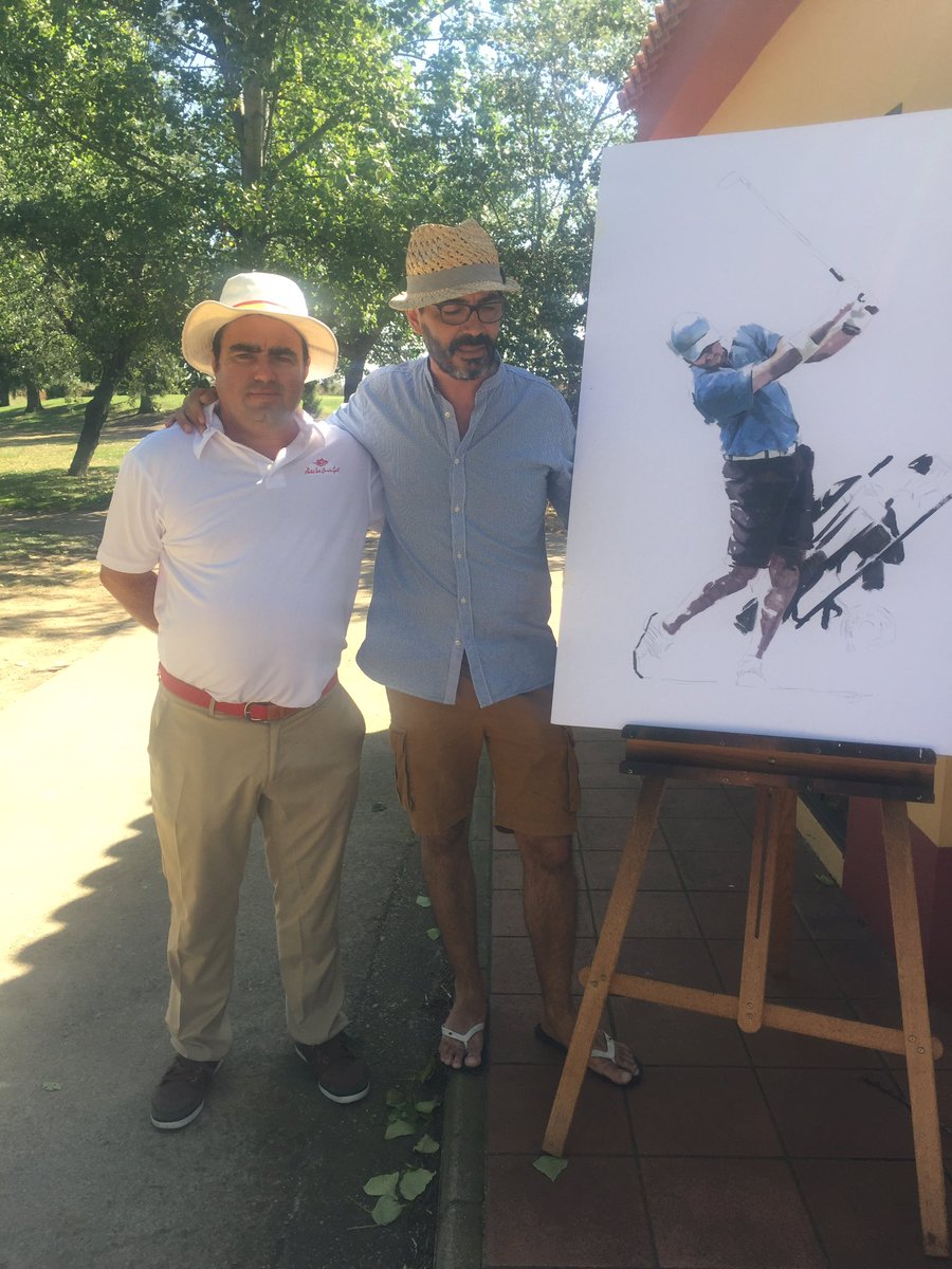 Atlanticogolf's tweet photo. Hoy en un campo especial @golfislacanela IV edición #golf #golfart #jamon #huelva @ArteGalan #TodoEmpezoAqui https://t.co/Tii0TAdAsP