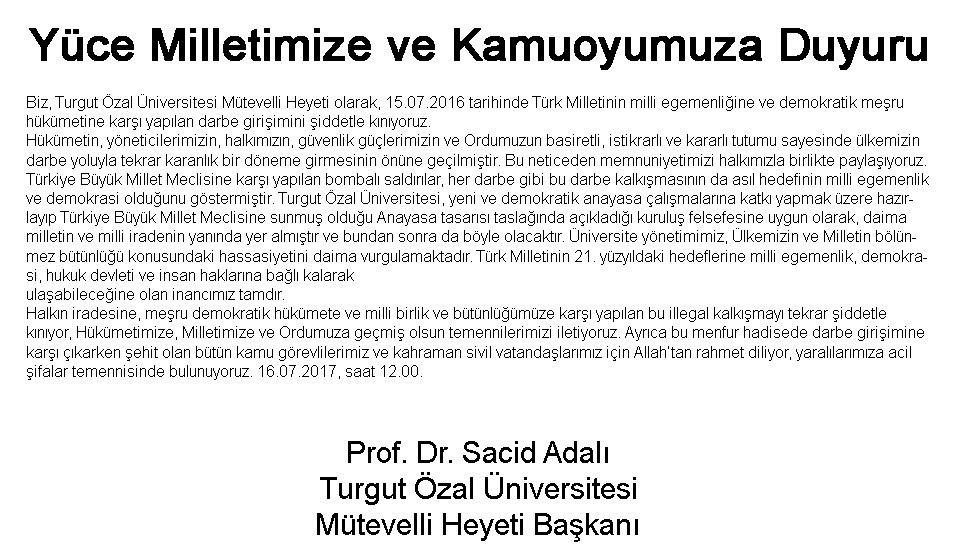 Turgut Özal Üni (@turgutozaluni) on Twitter photo 