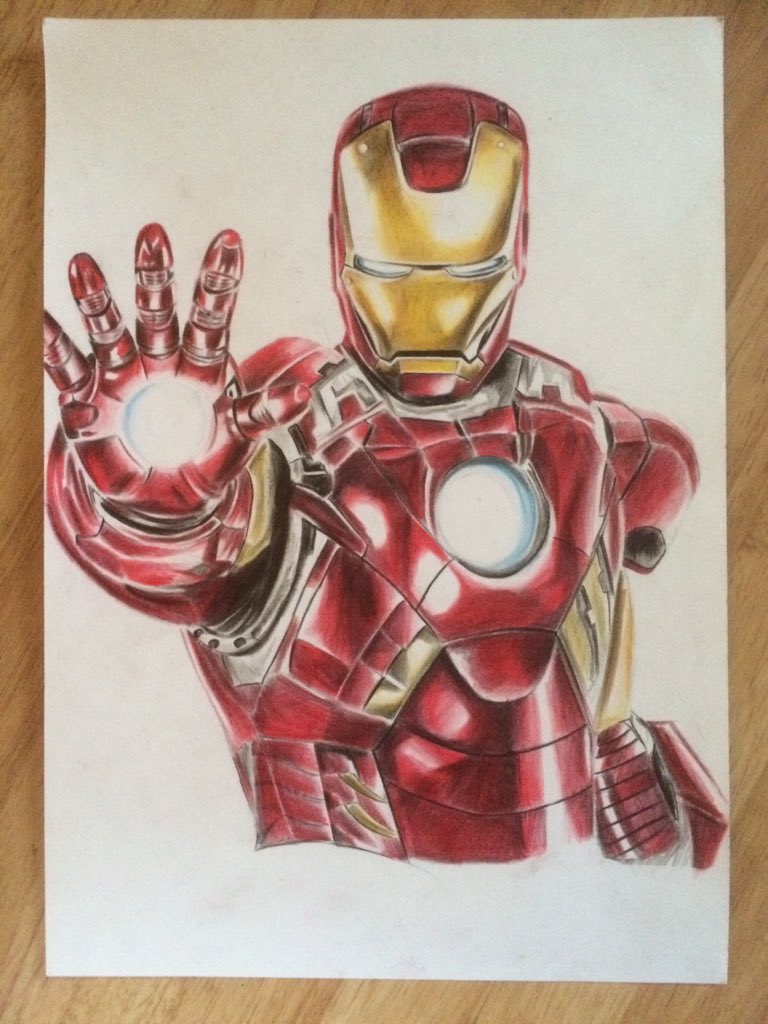 よに ホームパーティープロトコル アイアンマン描きました るーく団 イラスト同盟活動 Ironman