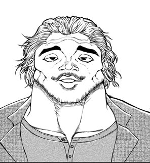 なんとか本部以蔵と分かるであろうレベルまで描けた。バキ模写は時間掛かるけど楽しい。 