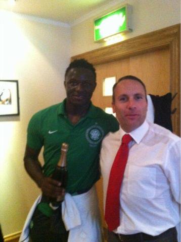 Here's another of our midfield maestro Owen'Champagne' Sheridan with <a href="/VictorWanyama/">Victor Wanyama</a> #Ravens #celtic
<a href="/Peter_Maitland/">Peter Maitland</a>