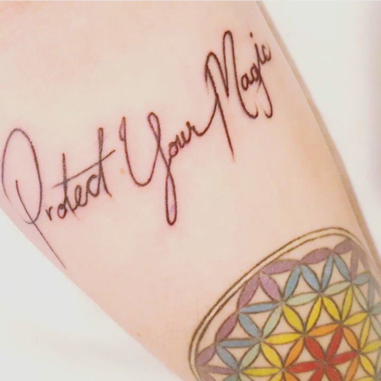 PROTECTURMAGIC's tweet image. Happy that #protectyourmagic resonated so much that she got it as a #tattoo! #magic⚡️💕🙏🏽instagram.com/p/BH7RctEB3H8/