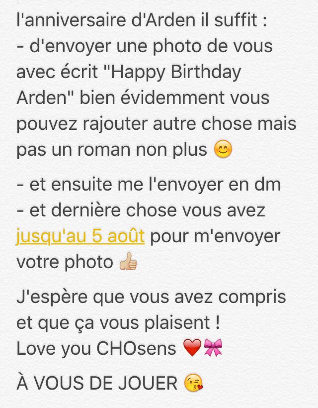 ArdenChoFrance's tweet photo. ⬇️ PROJET D'ANNIVERSAIRE POUR ARDEN ⬇️ https://t.co/sTvqMEwm2o