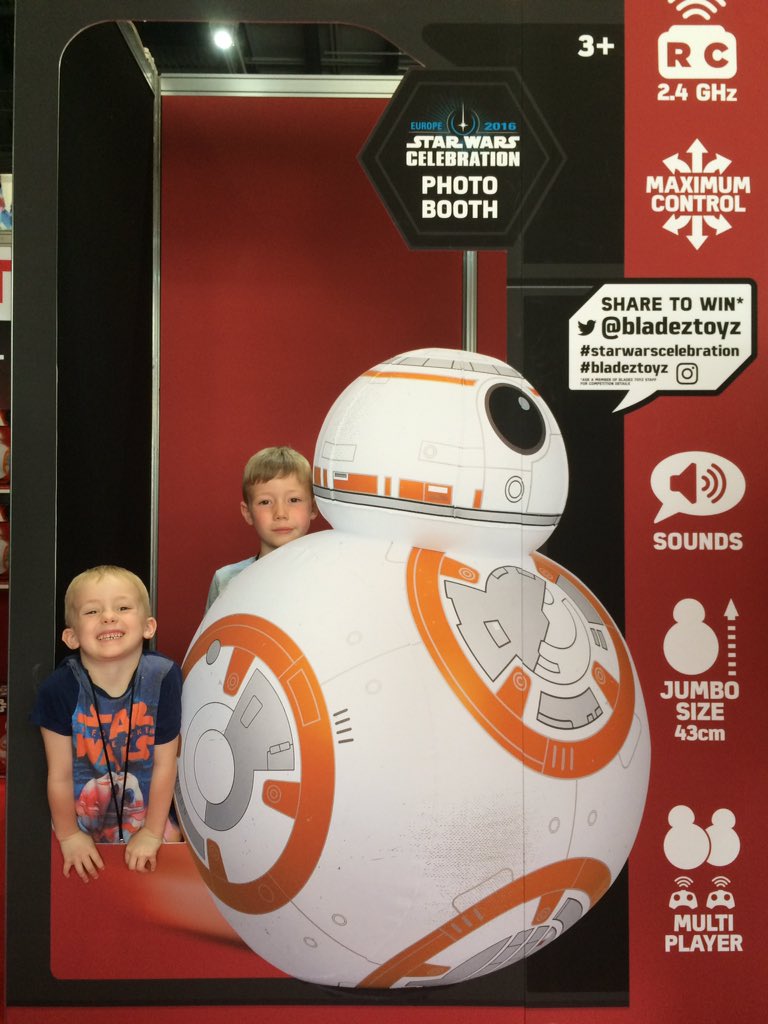 Willproops's tweet photo. Boys had a great day at #StarWarsCelebration test driving BB8 and R2D2 with #bladeztoyz @bladeztoyz https://t.co/OHlJ8eYFfq