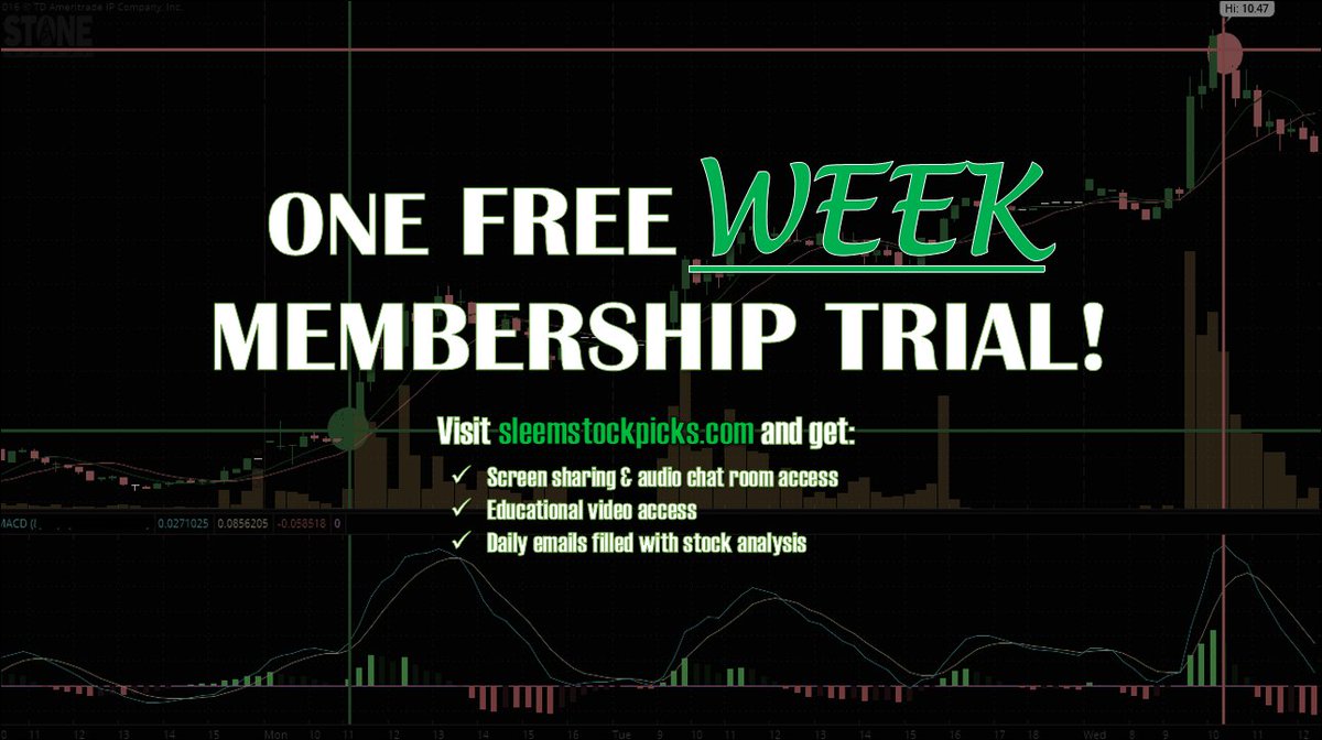 TradeWithTechs's tweet photo. Come join us for a free trial. You have nothing to lose but much to gain! https://t.co/0xcw2NPApf #daytrade #stocks https://t.co/nMwXFU8TBZ