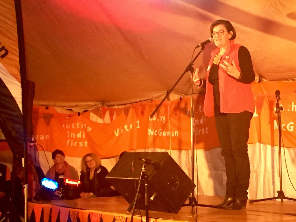 ImWithCathy's tweet photo. A humble + grateful @Indigocathy thanks Team Orange. #indithankyou #ausvotes #indimatters #realleadership https://t.co/wU5ja3FKnE