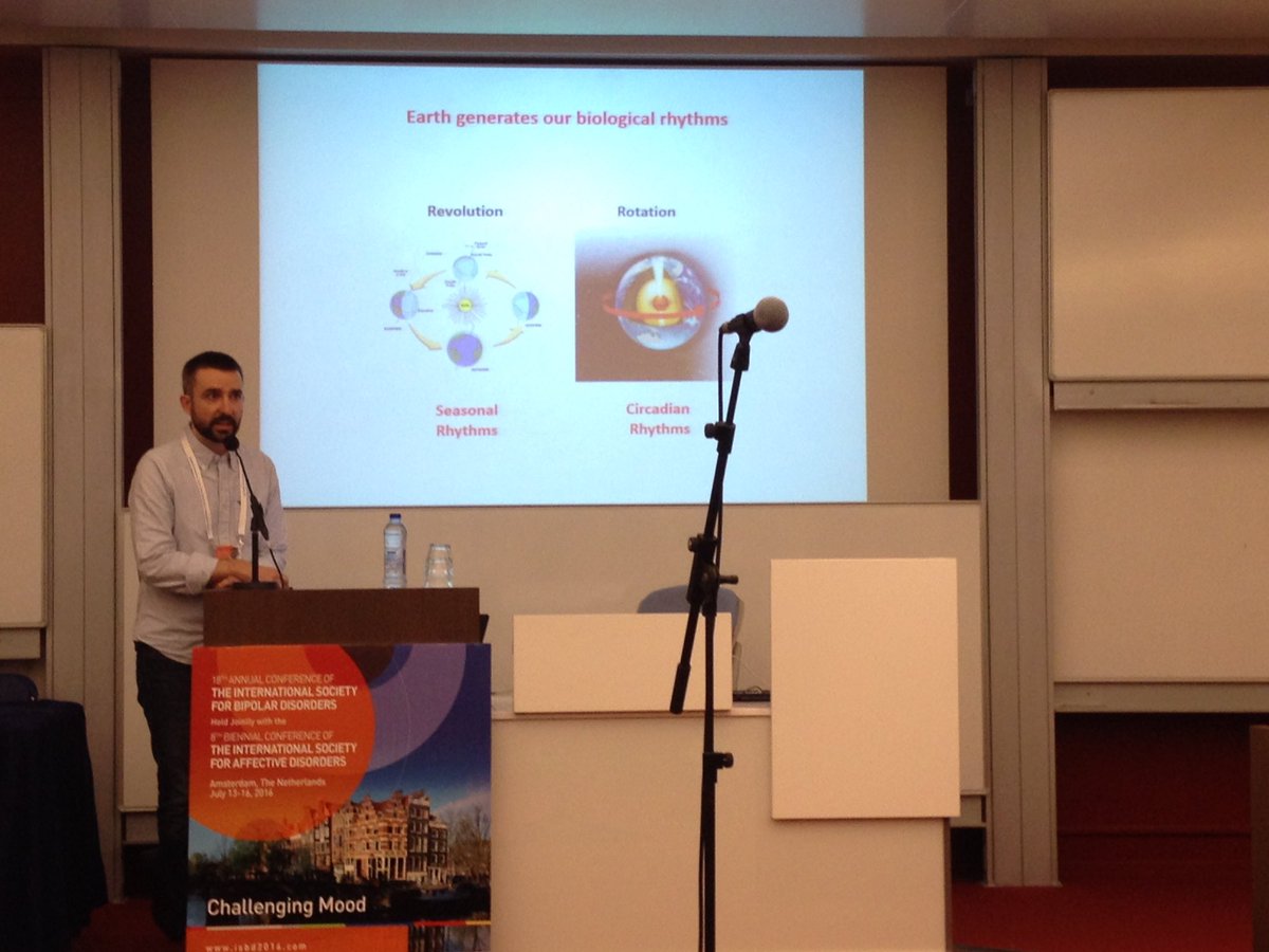pa_geoffroy's tweet photo. #Earth generates our biological rhythms (Dr Geoffroy) talk about #seasons and #mood- @AssoAESP @caimadja  #ISBD2016 https://t.co/QtyqHRB6LY