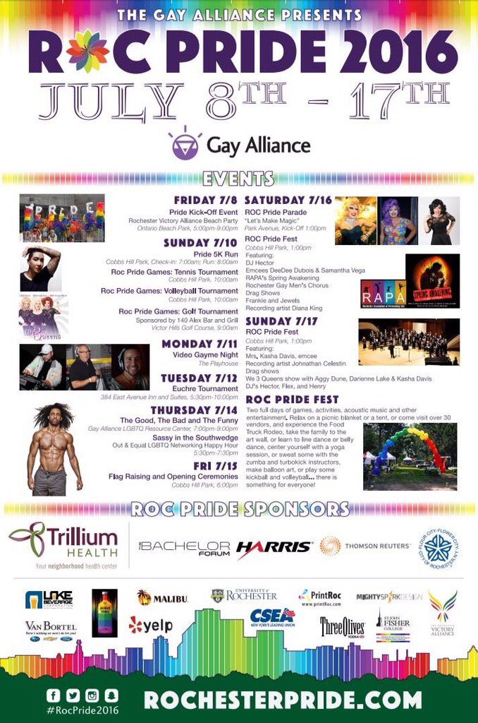 Pride Fest is at Cobbs Hill today &amp; tmrw! <a href="/RocPrideFest/">RocPrideFest</a> for details