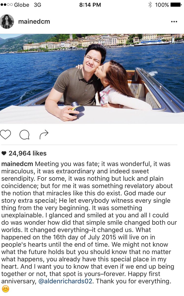 mydeeds's tweet photo. A very touching IG post from @mainedcm to @aldenrichards02 #ALDUB1stAnniversary https://t.co/ZhIPZvfzgJ