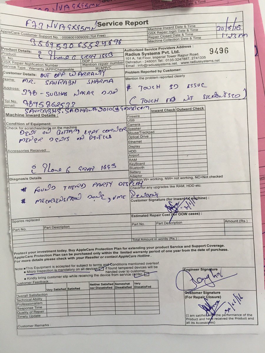 saurabh_mach's tweet image. @eBayIndiaDeals selling second hand @iPhone 6 biggest fraud check Apple authorised service centres certification
