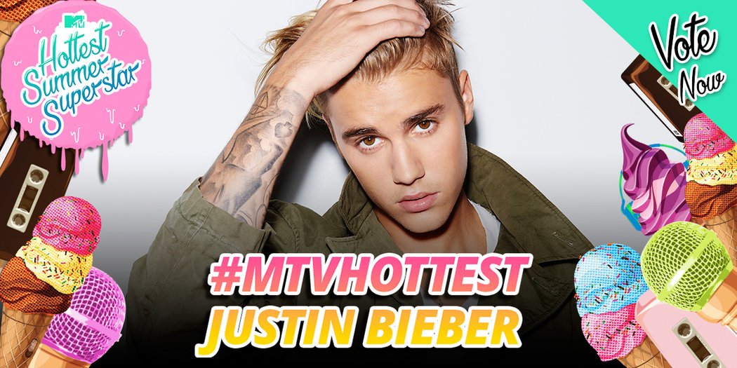 MTVMusicUK's tweet photo. Next up is the one and only @justinbieber ! To vote use #MTVHottest Justin Bieber from 6pm 💙 https://t.co/JEzf4vxwGV