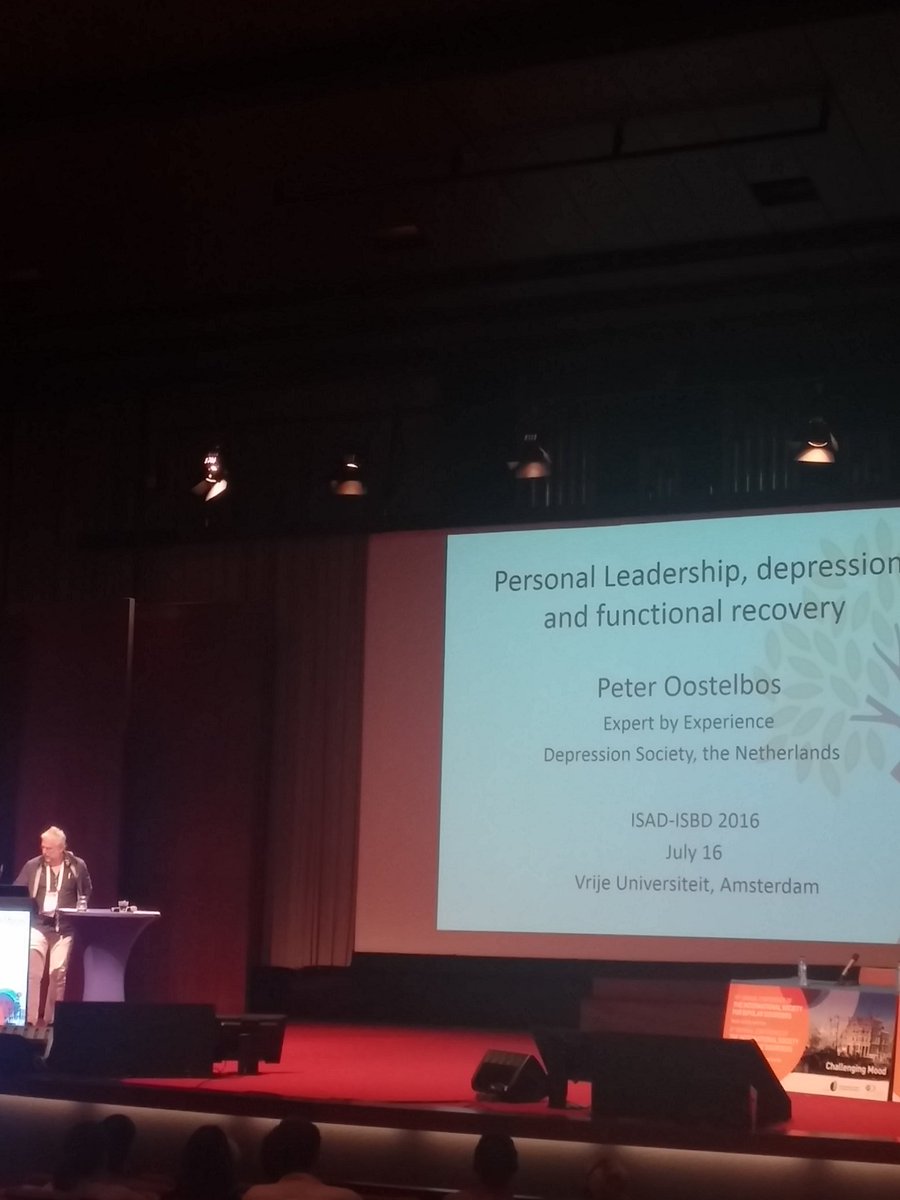 DDepressie's tweet photo. 'The black dog had completely taken over my life' - Peter Oostelbos about dealingproces #depressie #ISBD2016 https://t.co/xVuNwPlEjp