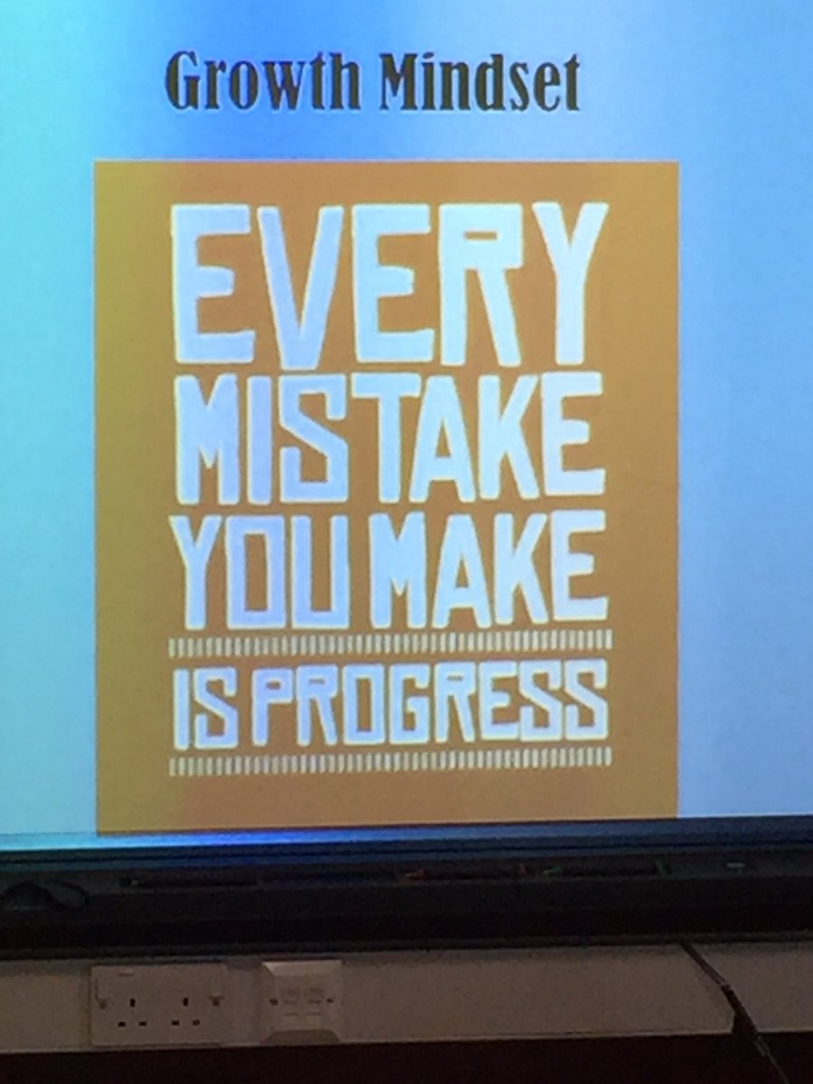 ElmridgeSch's tweet photo. Mr Storey reflected 'every mistake you make is making progress developing my growth mindset changed me as a teacher' https://t.co/V93GuPQYs4