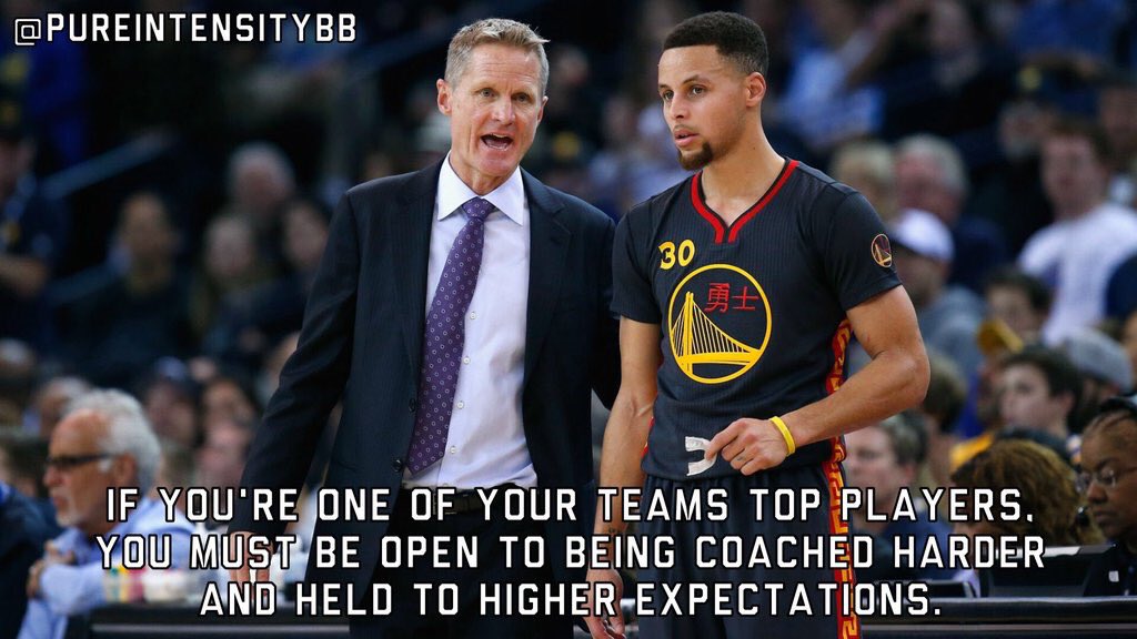 If you're one of your teams top players, you must be open to being coached harder and held to higher expectations.