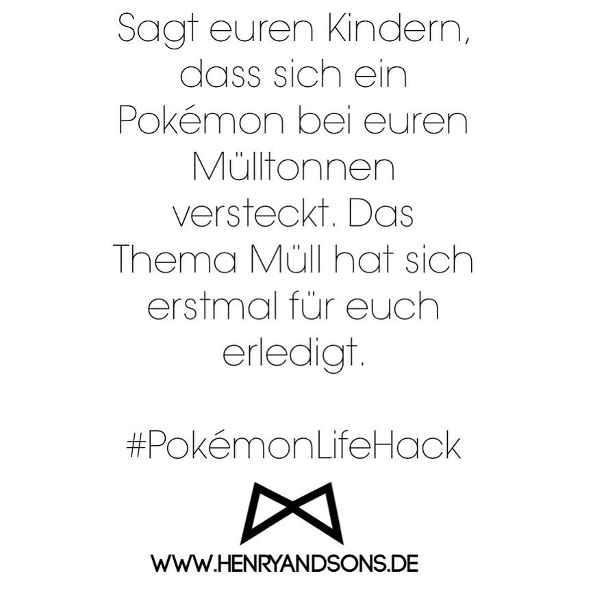Henry_and_Sons's tweet photo. Pokémon kann das Leben auch leichter machen. #PokemonGO #pokemon #pokemonlifehack #pokemonlifehacks https://t.co/CO7cIKRQ9K