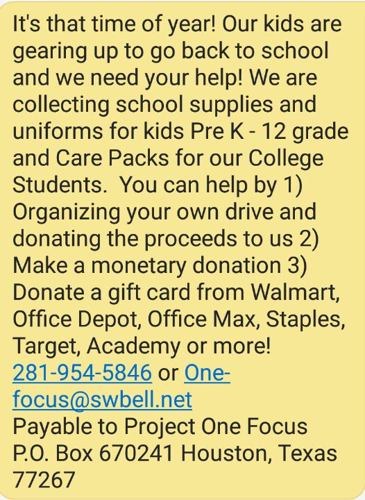 ProjectOneFocus's tweet image. #BackToSchool