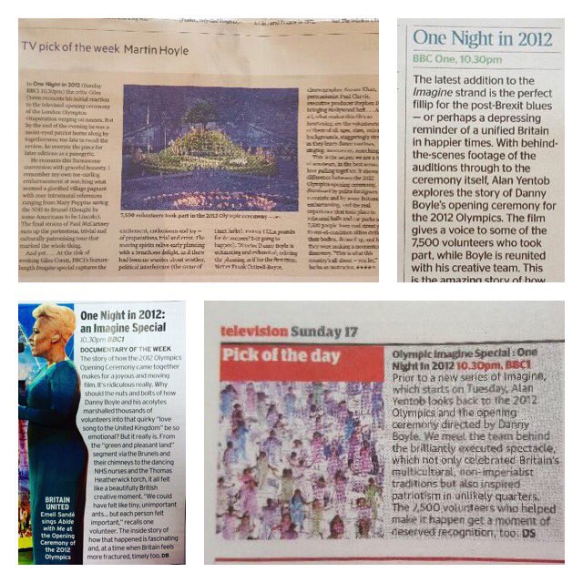 RoganProduction's tweet photo. The reviews for #onenightin2012 are rolling in #tvpickoftheweek #criticschoice #docoftheweek - bbc1 tomorrow 22.30 https://t.co/TZaLPM9oSP