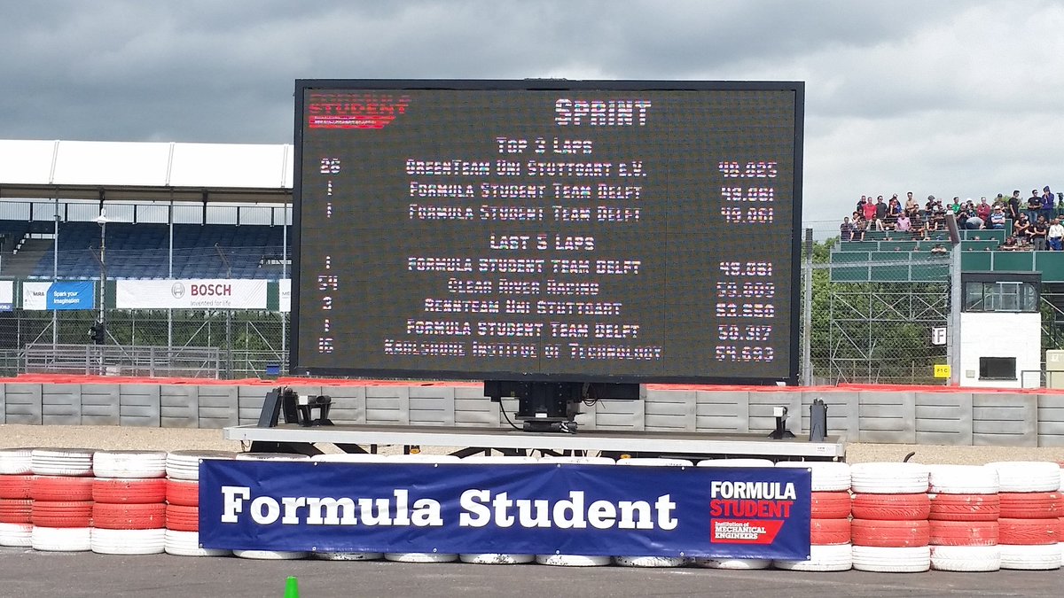 Legouix's tweet image. Update...@tudelft jump up to p2 with a 49.061...@GKN_Driveline @FormulaStudent #FS2016