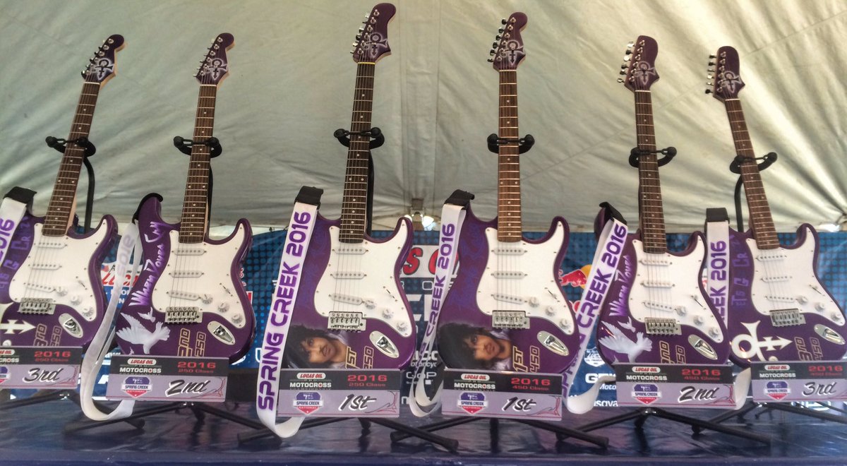 ProMotocross's tweet photo. Today's trophies pay homage to music icon, &amp; Minnesota native, Prince. @scmxpark #ProMotocross #ThisIsMoto https://t.co/zSHxVFOkVH