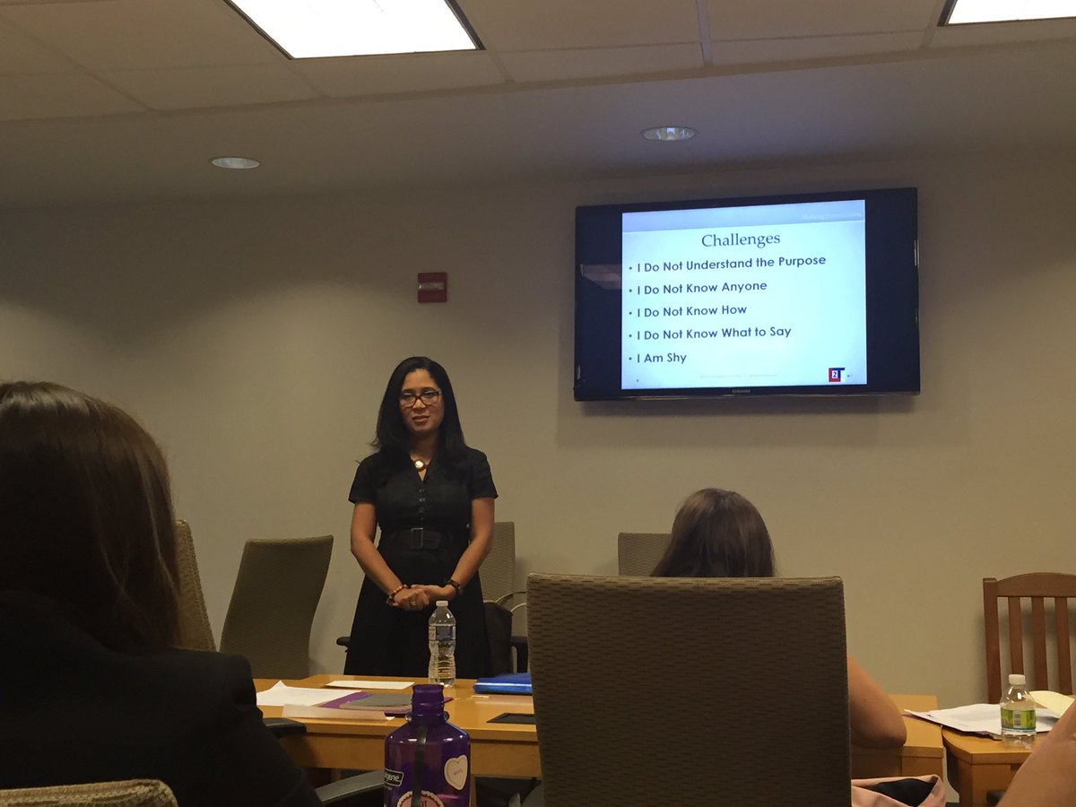 PLENNetwork's tweet photo. Career Coach Sandra Buteau speaks with #PLEN360 students about networking https://t.co/u1sMehDqwf