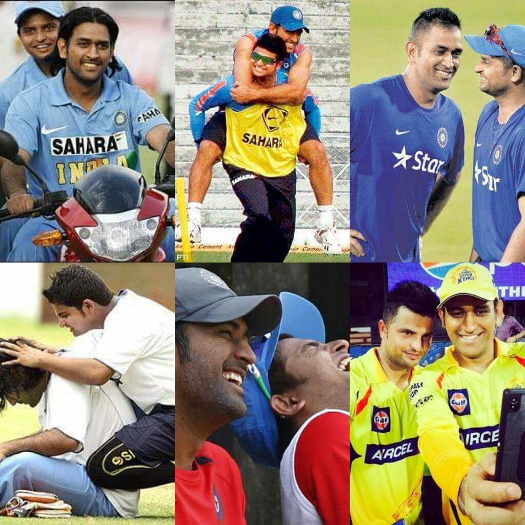 BrokenCricket's tweet photo. Friendship Level: Dhoni and Raina 👬 https://t.co/c7FK77n1oT