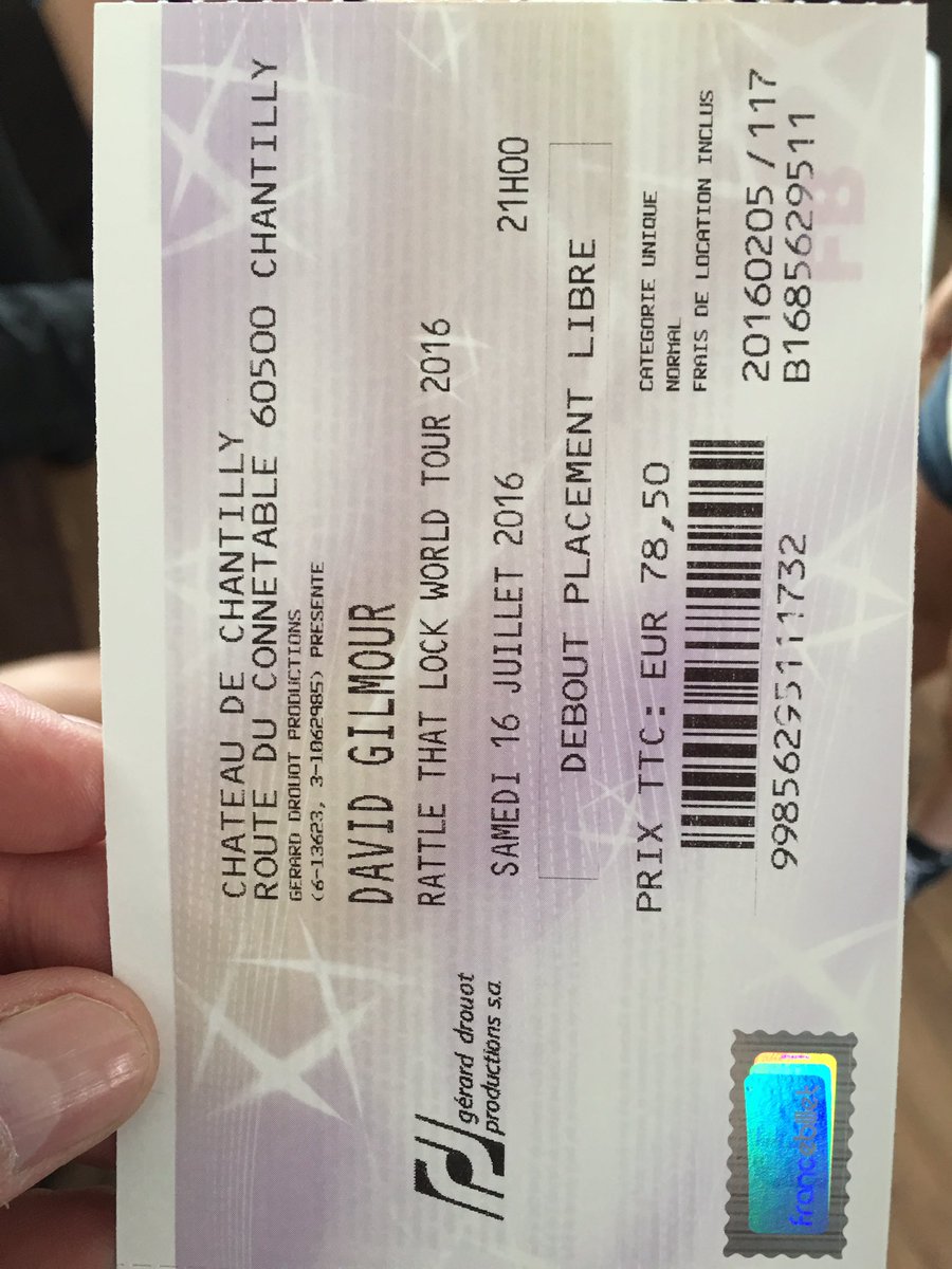 dreadphan's tweet image. @PinkFloydFan65 @GilmourOrgasm Im going today to see Davi Gilmour in Chantilly!!!!!!!