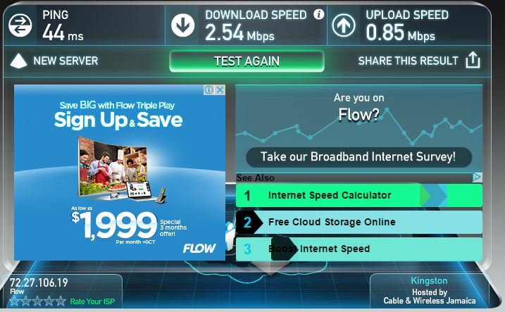 <a href="/FLOWJamaica/">FLOW Jamaica</a> I am tired very tired! I keep contacting you people for the same issue over and over! I'm payin for 8mb