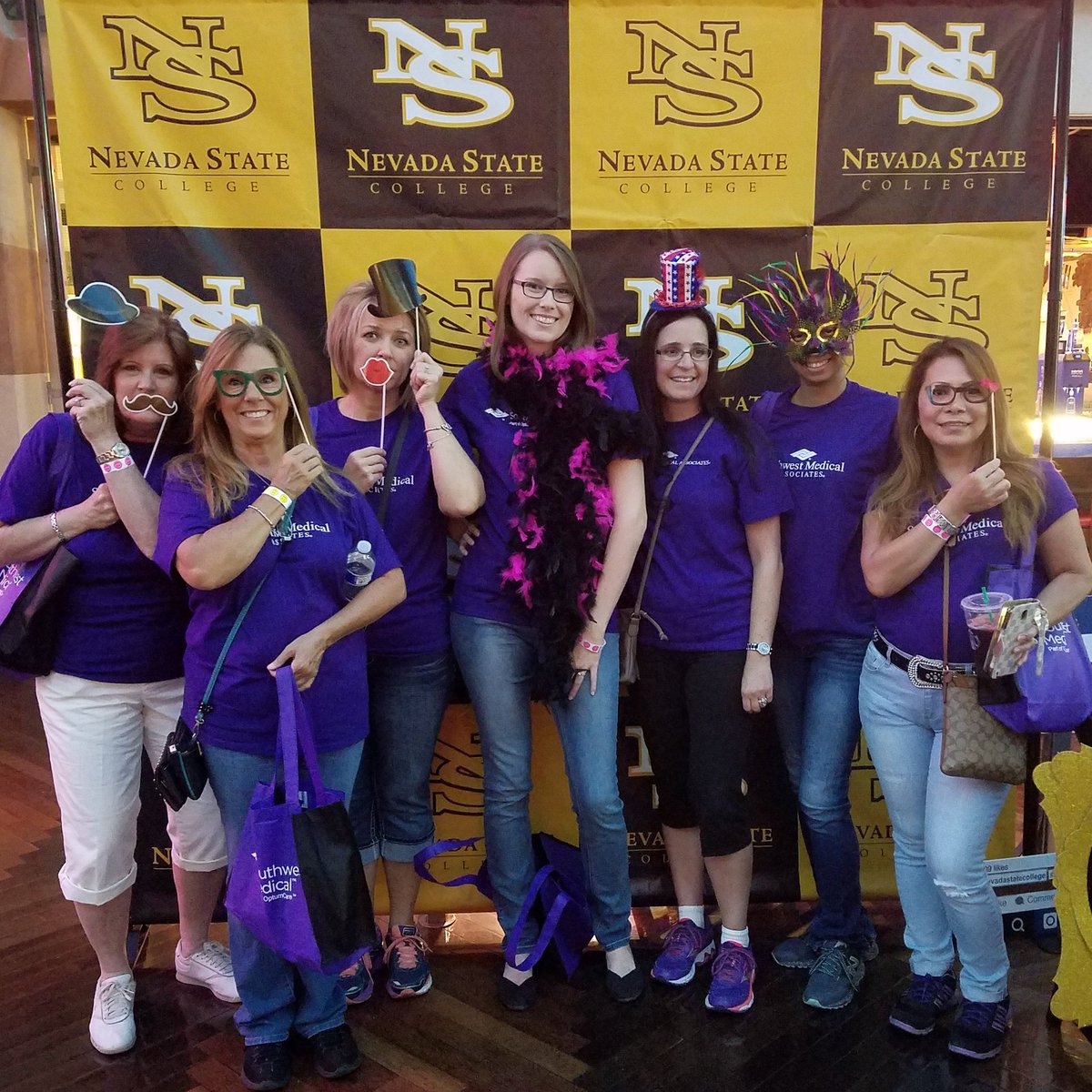 NevadaStateU's tweet photo. Lovely ladies frm Southwest Medical, sponsor of #DressforSuccess Power Walk #NSCCares @sma_lv @DFSSNV @nscpatterson https://t.co/gGCxOS8OoF