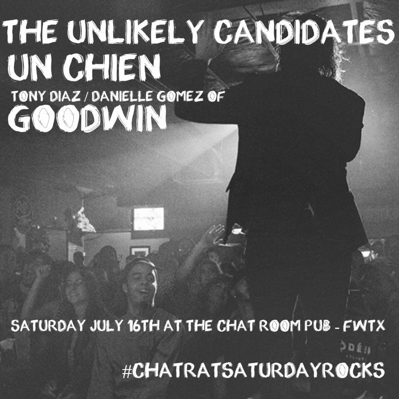 GOODWINtweets's tweet photo. Tonight!!!!
@TUCBAND @UnChienFW @GOODWINtweets @pearlsofthechat 10pm 817.922.8319 
https://t.co/UrILrqORV3 https://t.co/demmLDPHmz