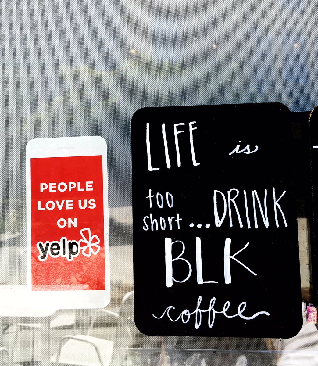 blkcoffeeshop's tweet photo. Thank you to our @Yelp community for the love! #Yelp #bestcoffee #oc #love https://t.co/KUItnAJkrE