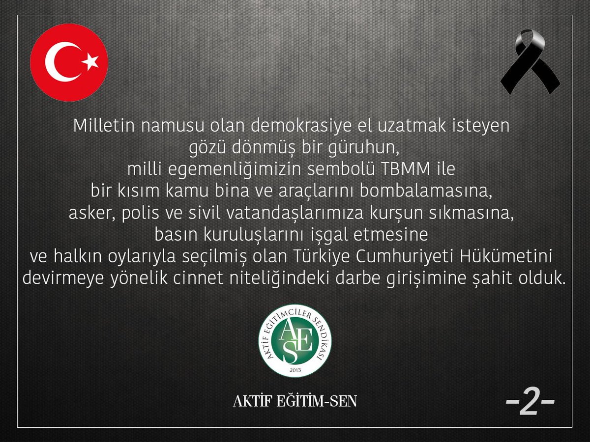 aktifegitimsen's tweet photo. DEMOKRASİMİZE YAPILAN SALDIRIYI LANETLİYORUZ-2 https://t.co/hxSVJibBsX