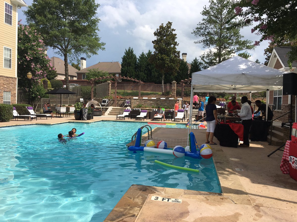 sparkm285's tweet photo. Celebrating the Grand Opening at 1000 Spalding pool party! https://t.co/iFWQoZfRgD