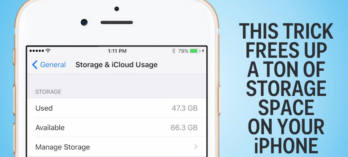 GeekTech_tweets's tweet photo. This one simple trick can free up a ton of storage space on your iPhone https://t.co/JVxO7iwKGs #iPhone #iOS #Apple https://t.co/WDUKCotvFJ