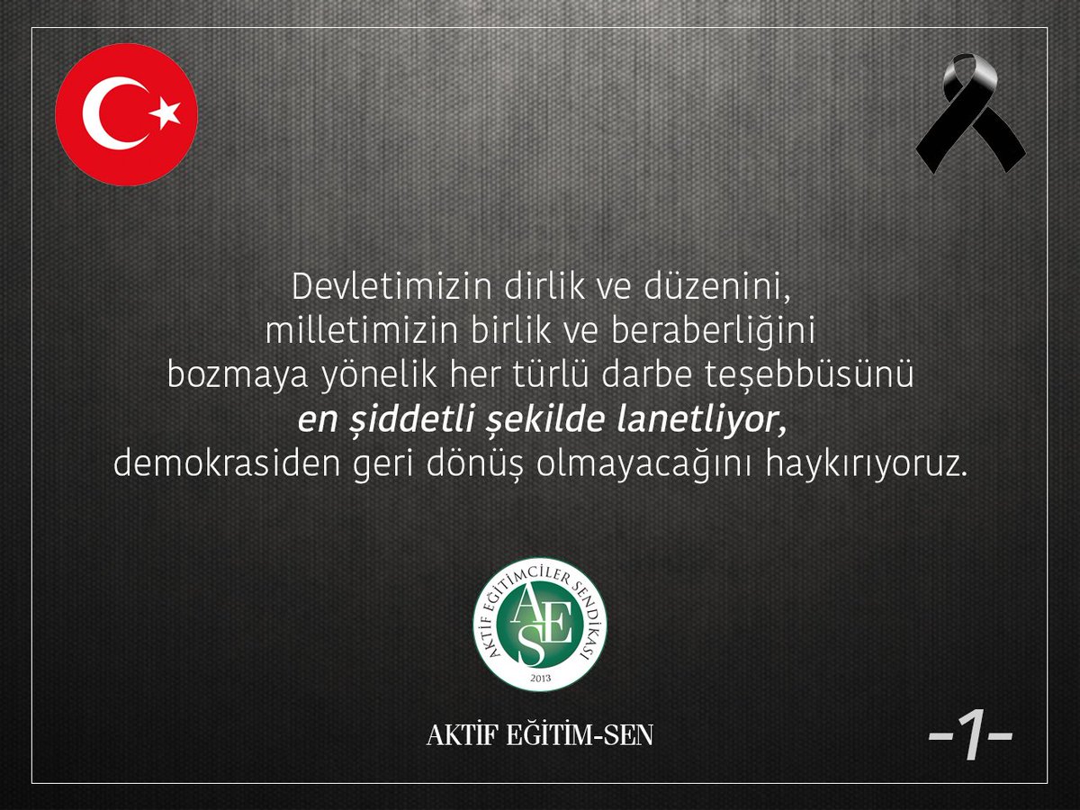 aktifegitimsen's tweet photo. DEMOKRASİMİZE YAPILAN SALDIRIYI LANETLİYORUZ https://t.co/cXOyR1Qriy