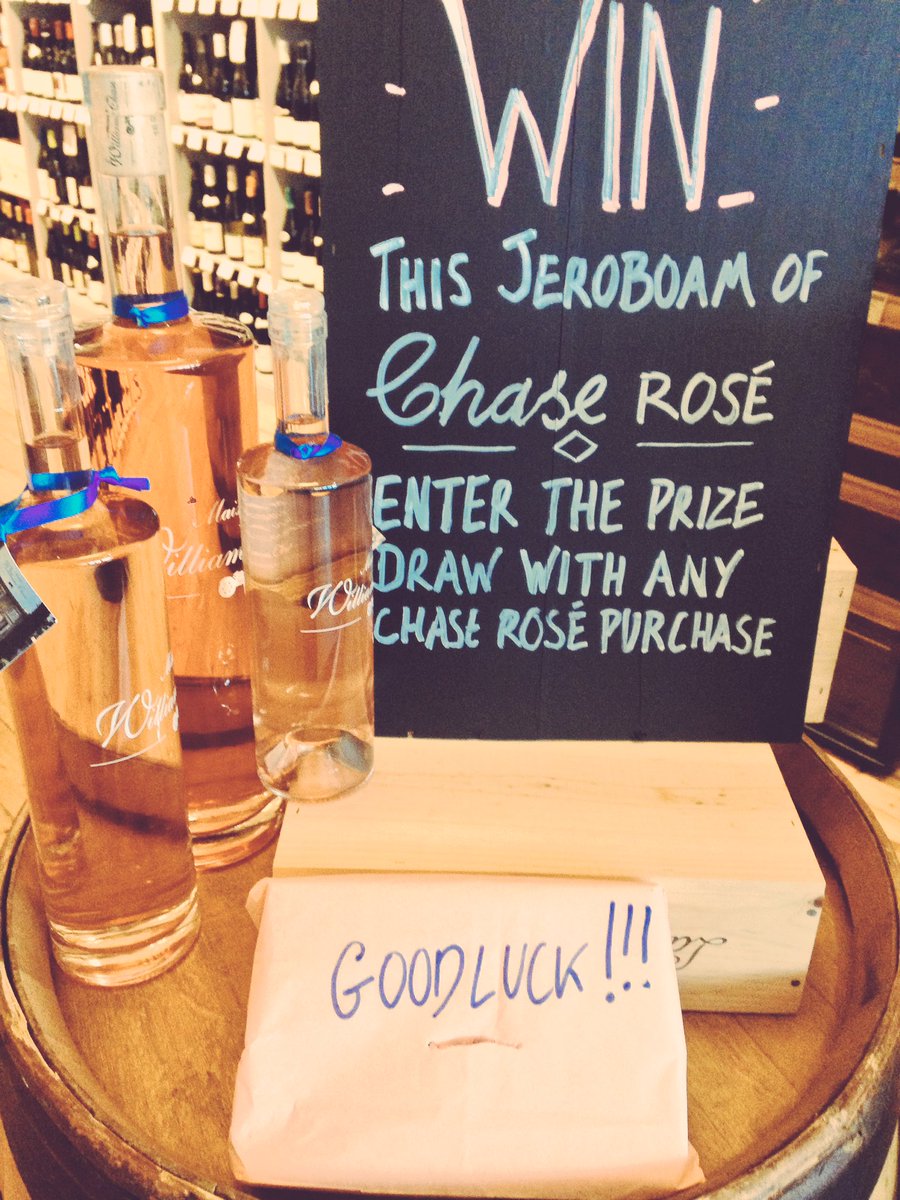 Win one Jeroboam of <a href="/williamschase/">Williams Chase</a> Rosé <a href="/Chiswick/">chiswick</a> &amp; @Kew , with any chase rosé Purchase 🍷☀️🍷