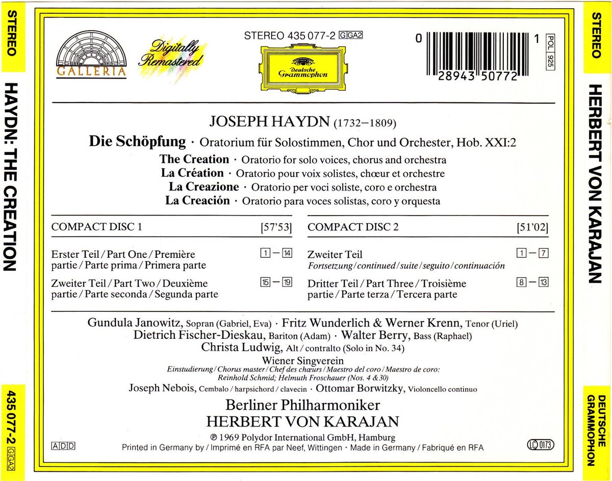 patriciadamiano's tweet photo. Haydn: La Creación
#Karajan
Orq Fil Berlín 1966/1968/1969
#decarga y texto #NoSeDemoren
https://t.co/PpTLcHtXgd https://t.co/z9Ri1kRBfp