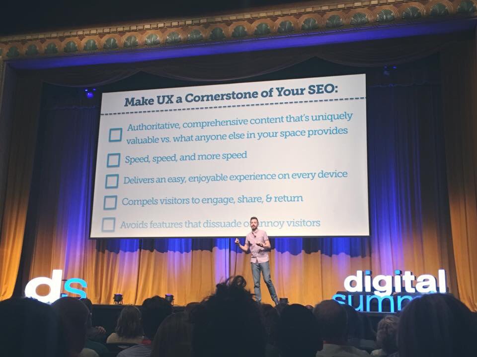 pinkadvertiser's tweet photo. 5 Tips on how to boost your current UX using SEO! #DSPDX16  #RandFish https://t.co/Zjxh7twEul