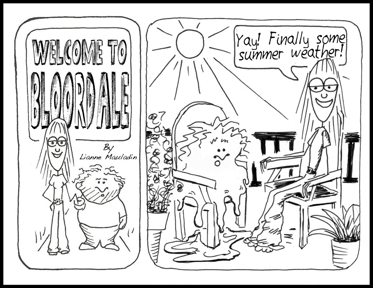 JokeLadyHaHa's tweet photo. "WelcomeToBloordale"#5V3 @BloordaleCIA @bloordaleTO #summer #bloordale #toronto #melting #heatwave #comic #comics https://t.co/j2kJ9VfDhP