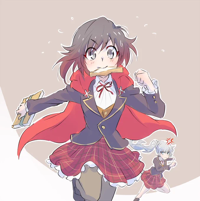 「いっけなーい! 遅刻遅刻」
#RWBY版深夜の真剣お絵描き60分一本勝負 